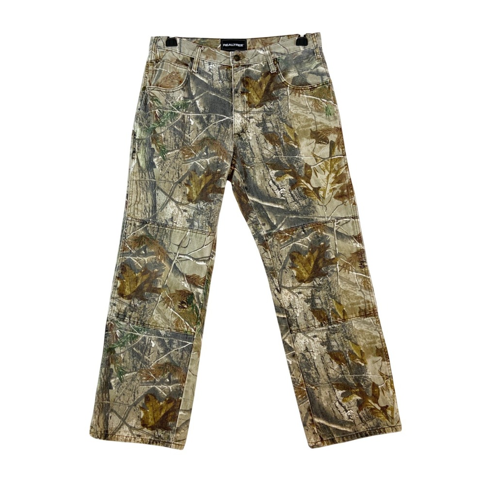 Realtree Camo Pants Jeans‎ Mens 323x28* Double Knee Hunting Grunge Skater Y2K